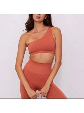 SET Active Sculptflex Ribbed One Shoulder Sports Bra & Leggings in Spritz